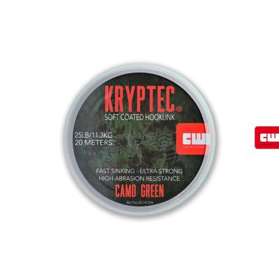 KRYPTEC  Coated Hooklink soft 35lb Növényzet 20m Bevonatos Előke Zsinór