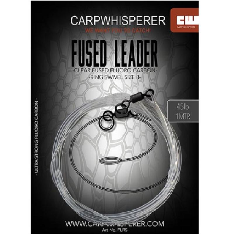Fluorocarbon Carp Leader Előkötött Szerelék Gyűrűs Forgóval